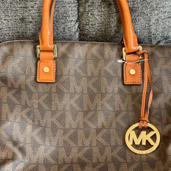 Michael Kors Brown Monogram Tote - Picture 1 of 5